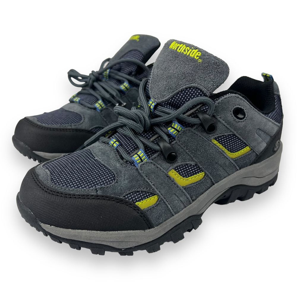 Northside Monroe Boys Shoes Gray‎ Blue Lime Outdoor Cold Weather Hiking Winter 5